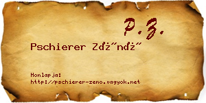 Pschierer Zénó névjegykártya